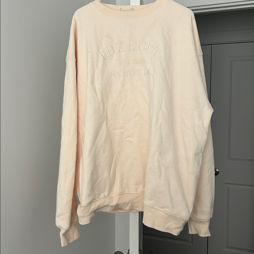 The Post Women's Cream Crew Neck Sweater